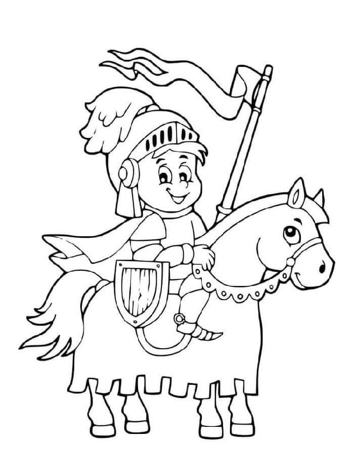 Cavaliere da Stampare da colorare