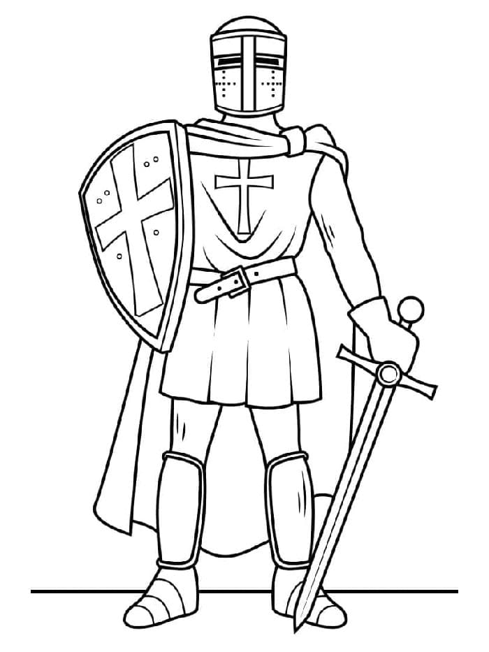 Cavaliere da colorare