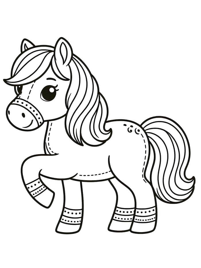 Cavallo Stampabile Gratis da colorare