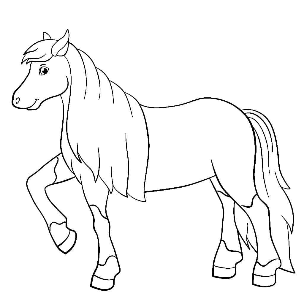 Cavallo felice da colorare