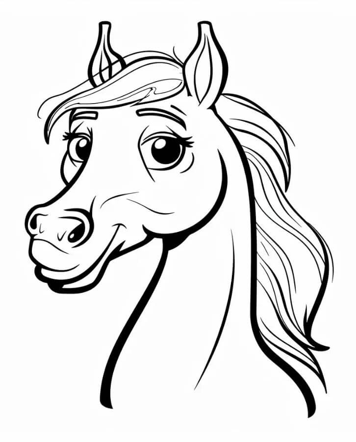 Cavallo per Bambini di 1 Anno da colorare