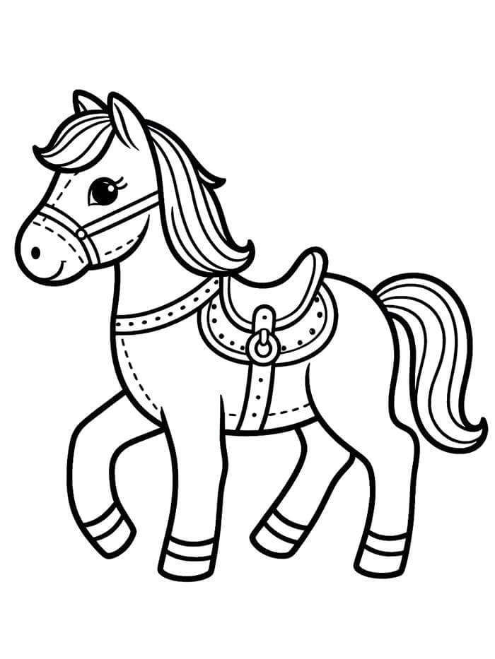 Cavallo per Bambini da colorare