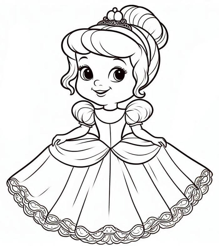 Cenerentola da colorare