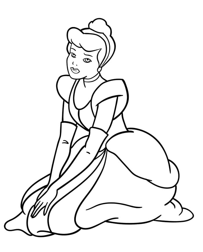 Cenerentola Adorabile da colorare