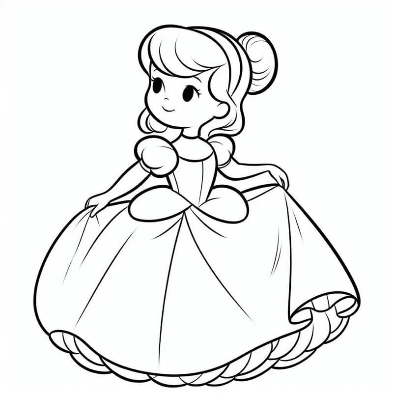 Cenerentola Gratuita Stampabile da colorare
