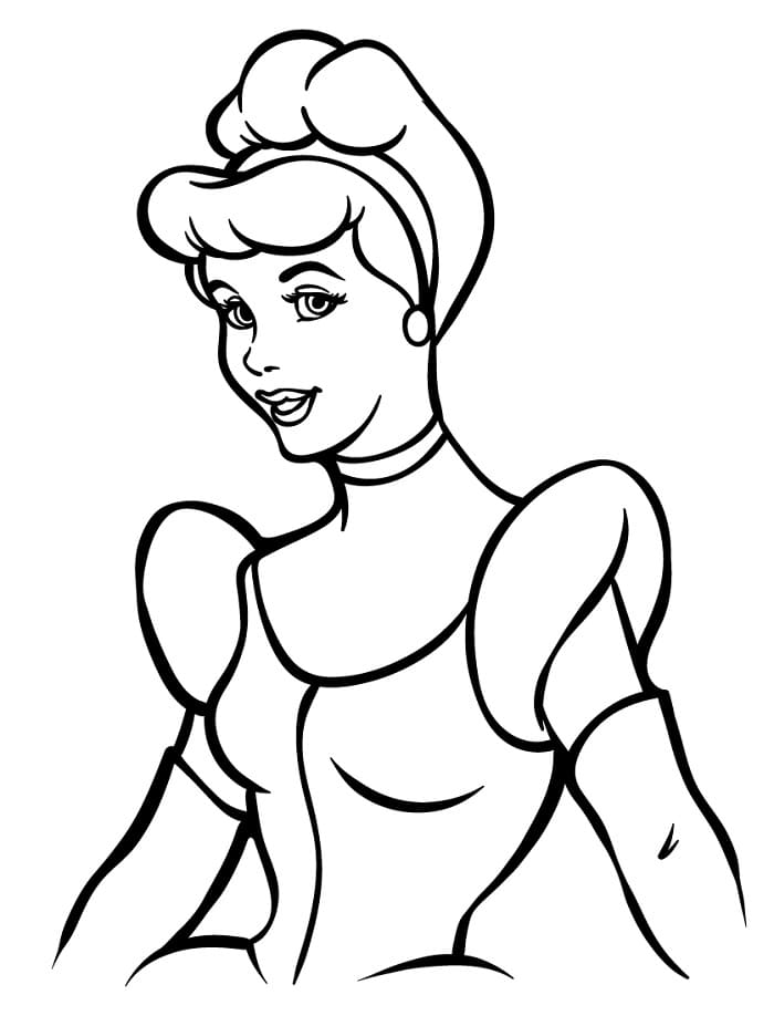 Cenerentola Graziosa da colorare