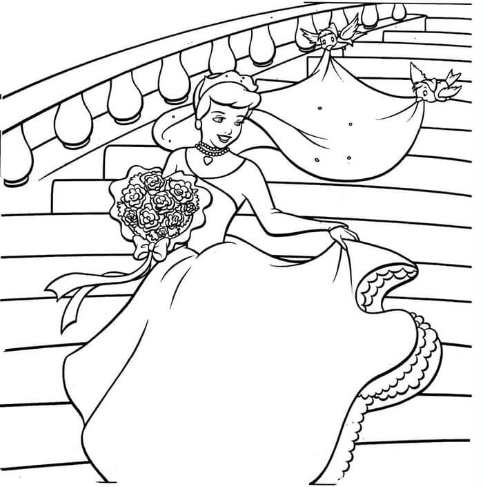 Cenerentola Stampabile Senza Spesa da colorare