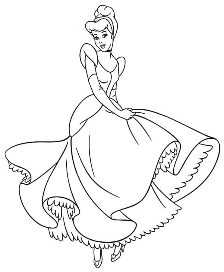 Cenerentola per Stampare da colorare