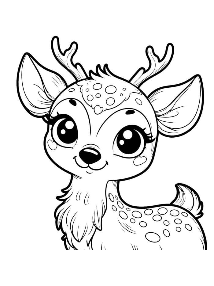 Cervo 1 da colorare