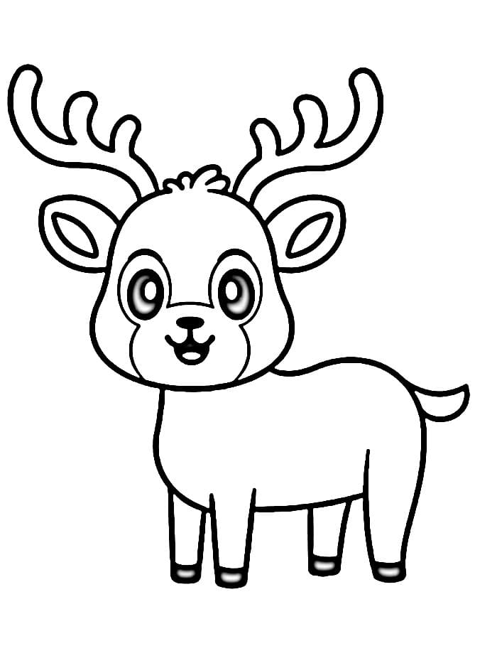 Cervo Adorabile da colorare