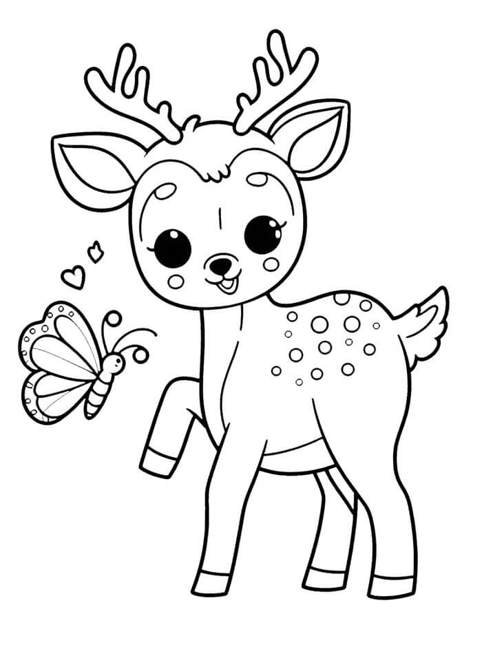 Cervi da colorare