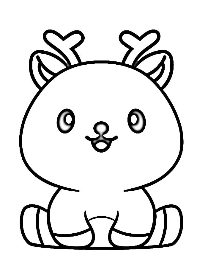 Cervo Molto Carino da colorare