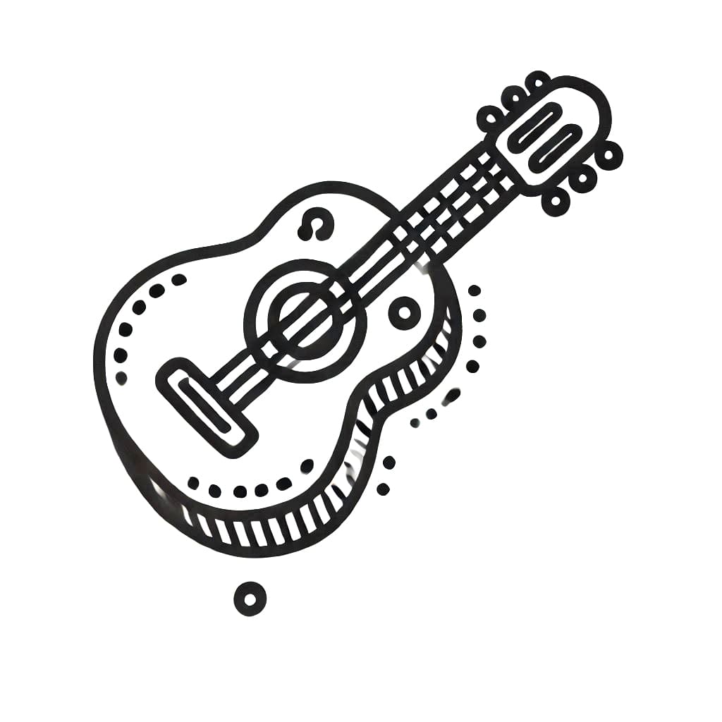Chitarra (5) da colorare