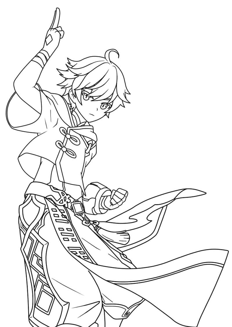 Chongyun di Genshin Impact da colorare