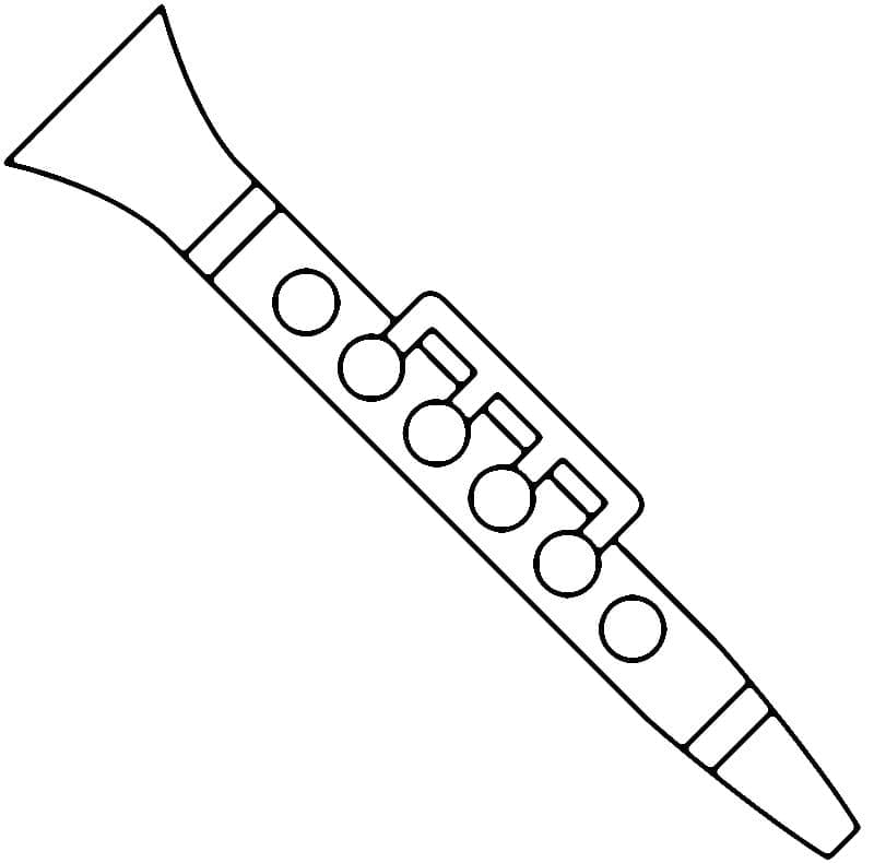 Clarinetto fantastica da colorare