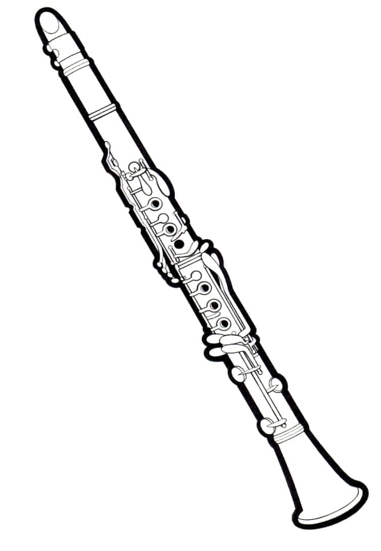 Clarinetto gratis da stampare da colorare