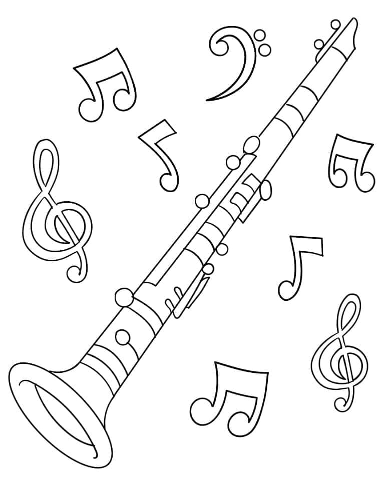 Clarinetto gratuita per bambini da colorare