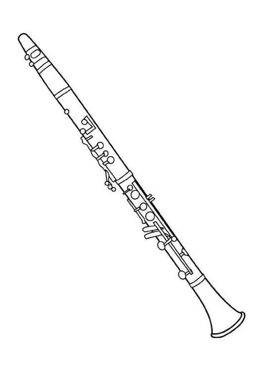 Clarinetto per bambini da colorare