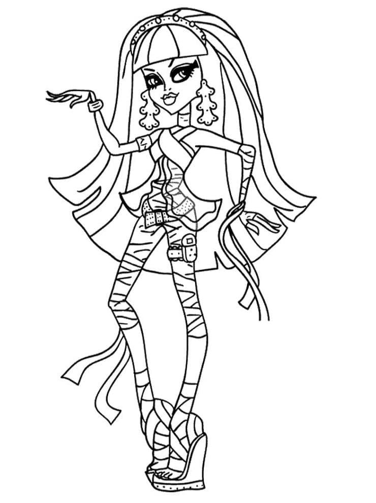 Cleo di Nile Monster High da colorare