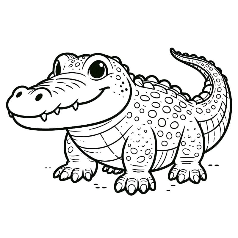 Coccodrillo Stampabile Gratis da colorare
