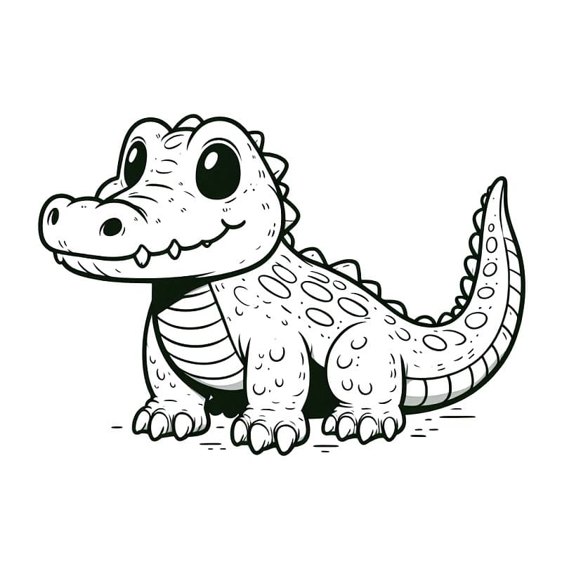 Coccodrillo Stampabile per Bambini da colorare