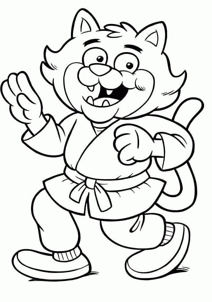 Combattimento di Karate da colorare