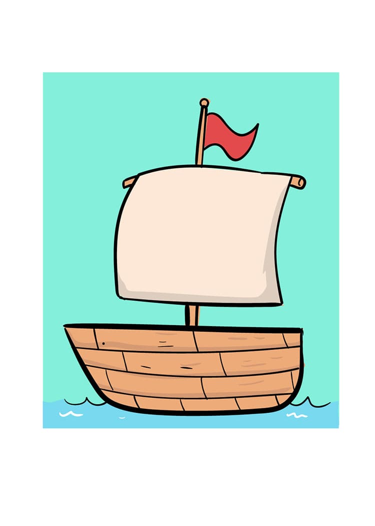 Come Disegnare Barca da colorare