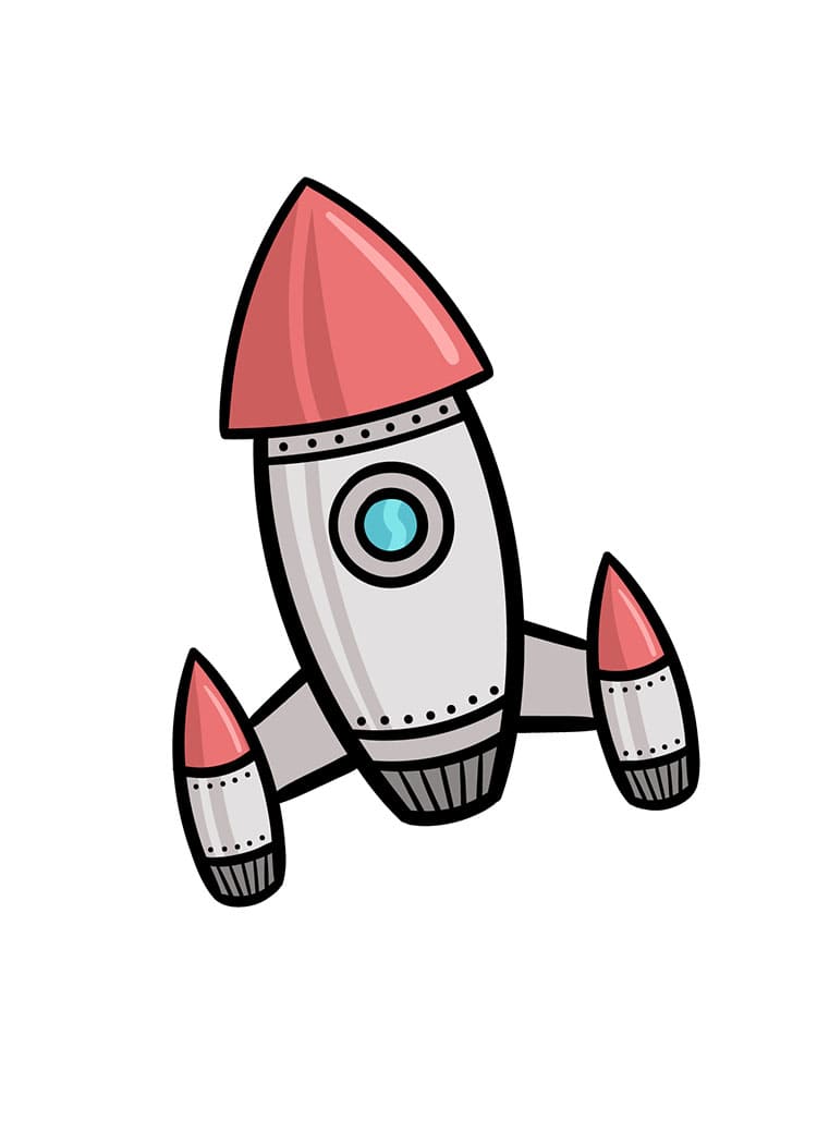 Come Disegnare Razzo da colorare