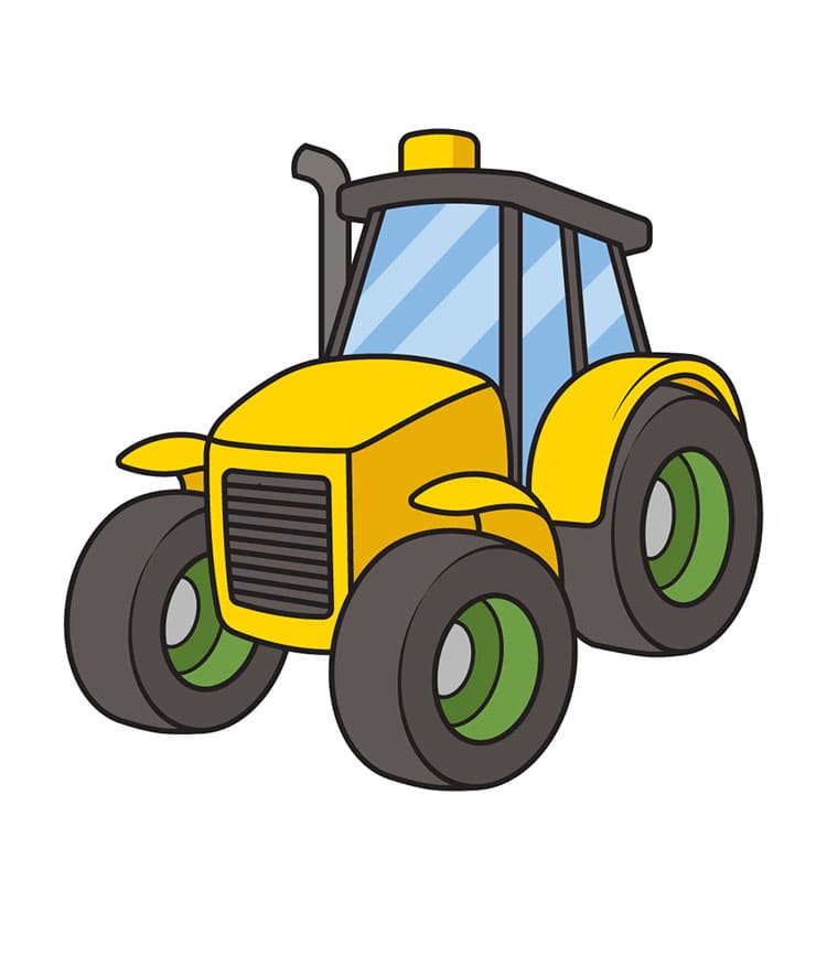 Come Disegnare Trattore da colorare