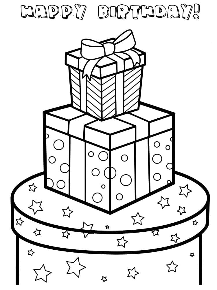 Compleanno (3) da colorare