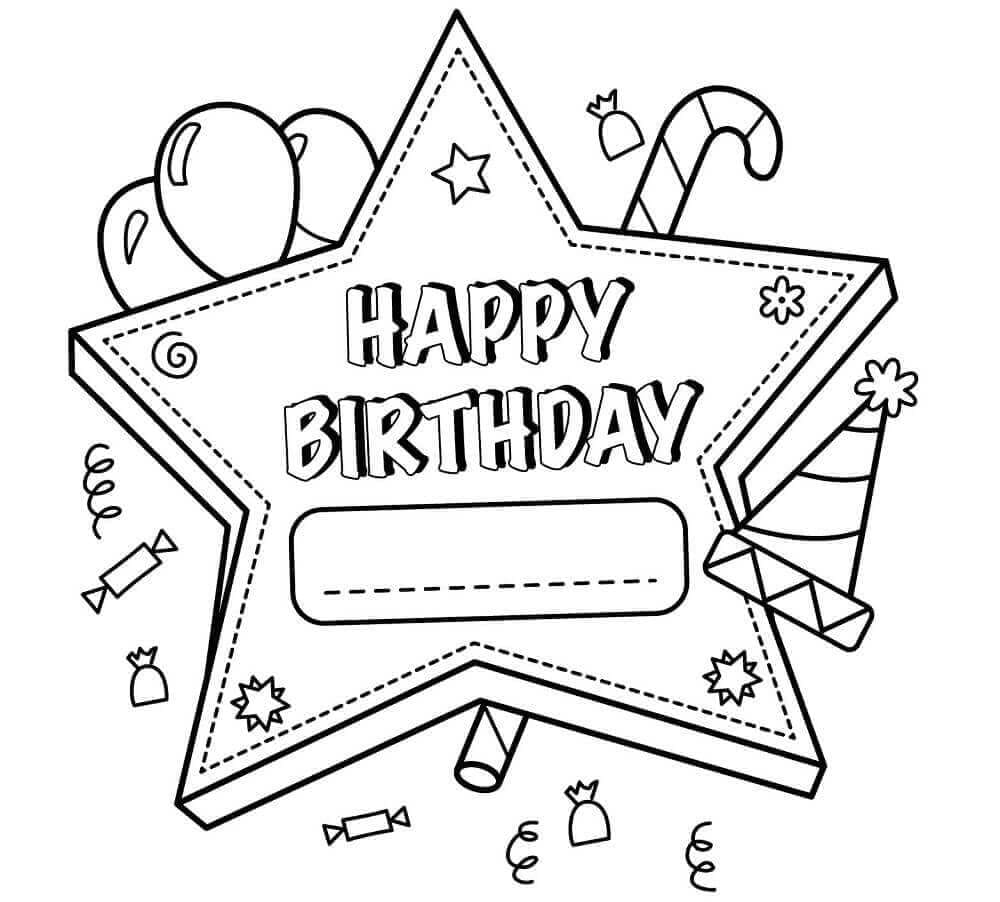 Compleanno Gratuito da colorare