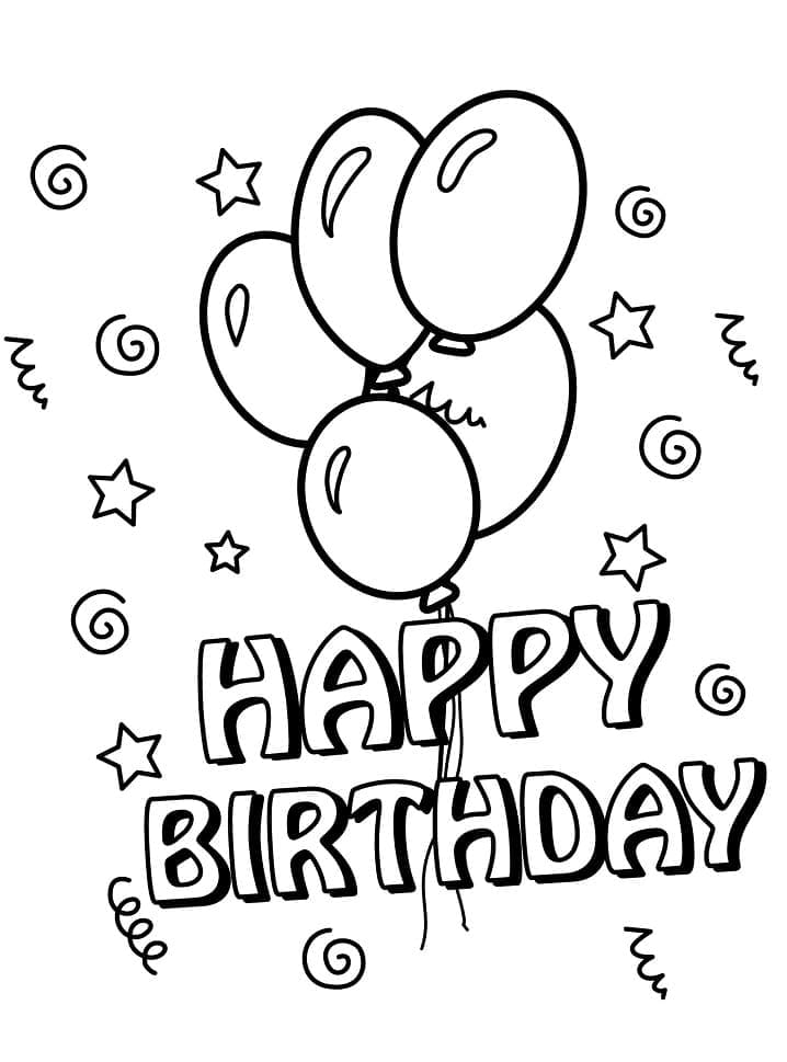 Compleanno da Stampare da colorare