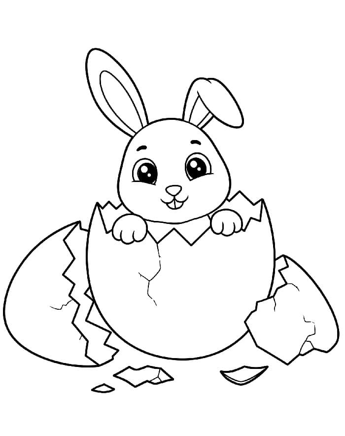 Coniglio di Pasqua Cartone da colorare
