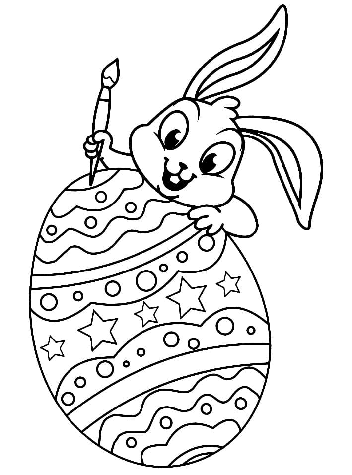 Coniglio di Pasqua Gratis da colorare