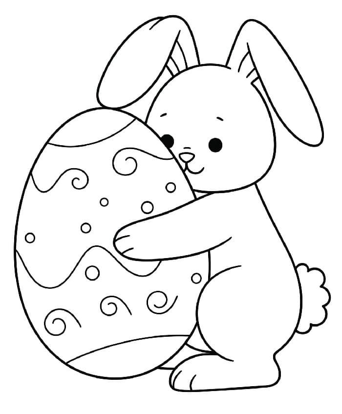 Coniglio di Pasqua Gratuito da colorare
