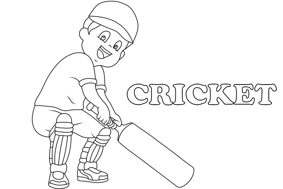 Cricket Gratuita per Bambini da colorare