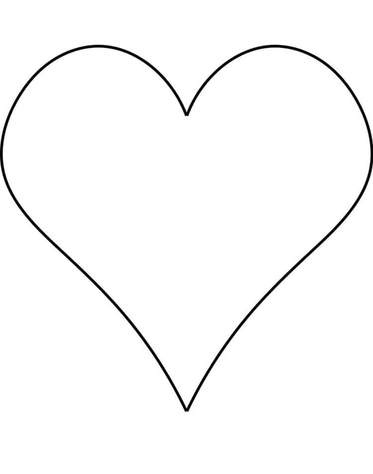 Cuore Gratuito per Bambini da colorare