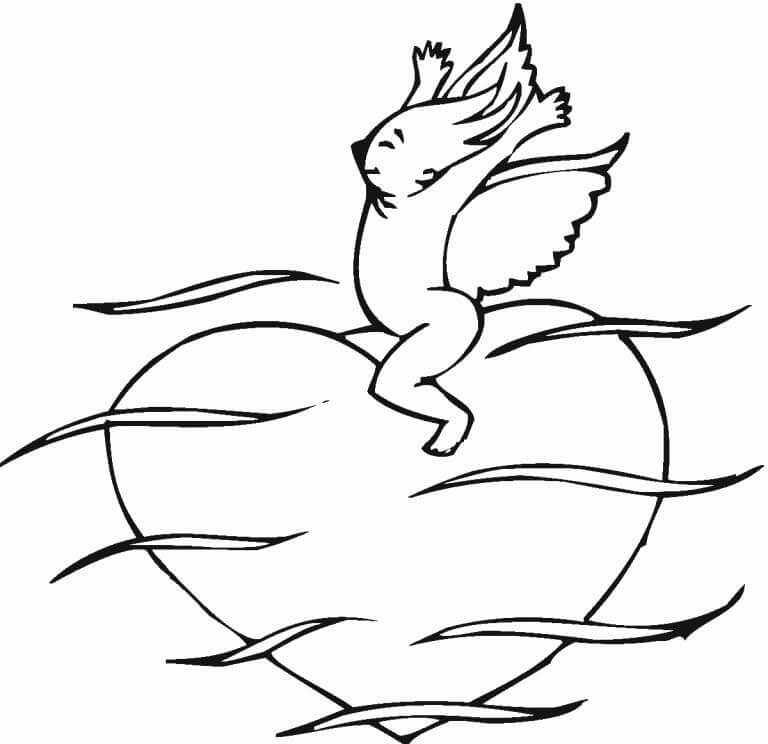 Cuore per Bambini di 5 Anni da colorare