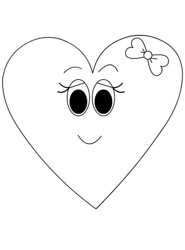 Cuore per Bambini di 6 Anni da colorare