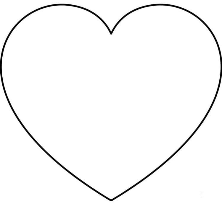 Cuore per Bambini da colorare