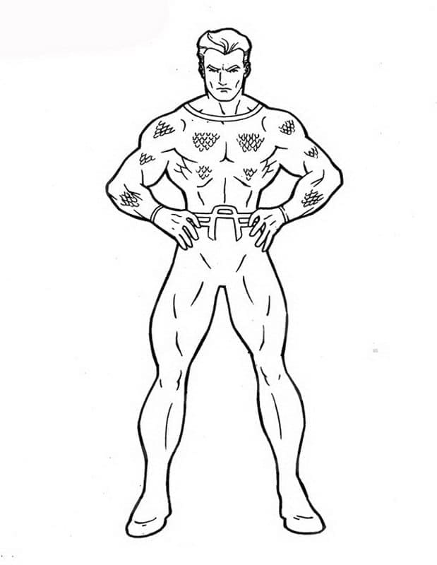 DC Supereroe Aquaman da colorare