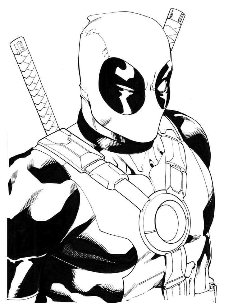 Deadpool Cartone da colorare