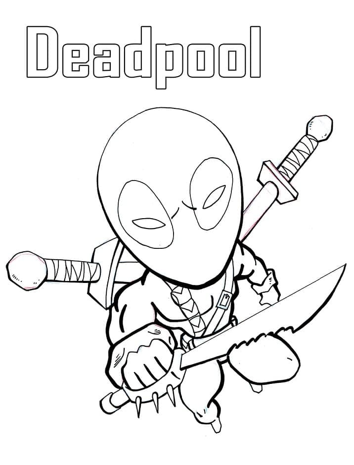 Deadpool Gratis per Bambini da colorare