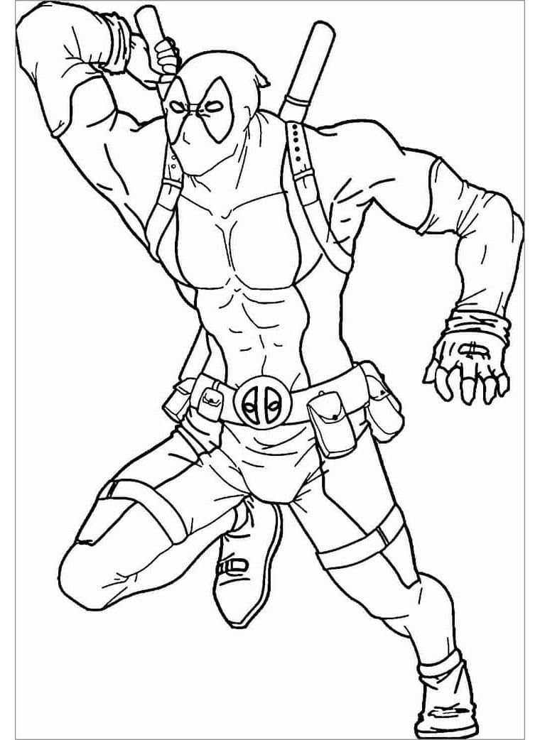 Deadpool Marvel Supereroe da colorare