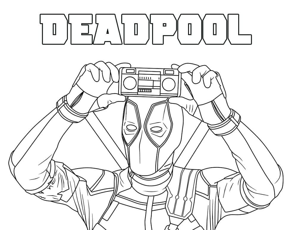 Deadpool Marvel da colorare