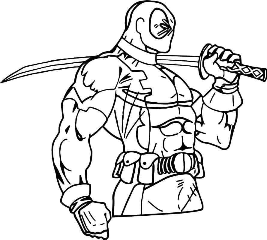 Deadpool Stampabile Gratis da colorare