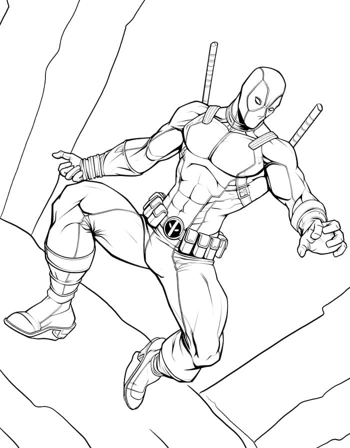 Deadpool Straordinario da colorare