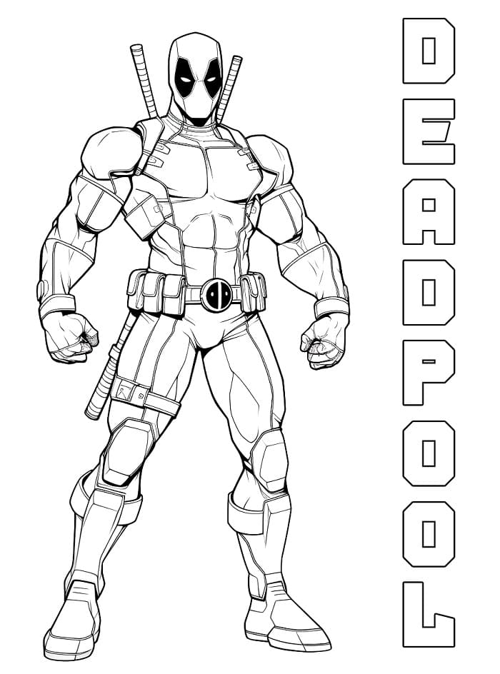 Deadpool Supereroe da colorare