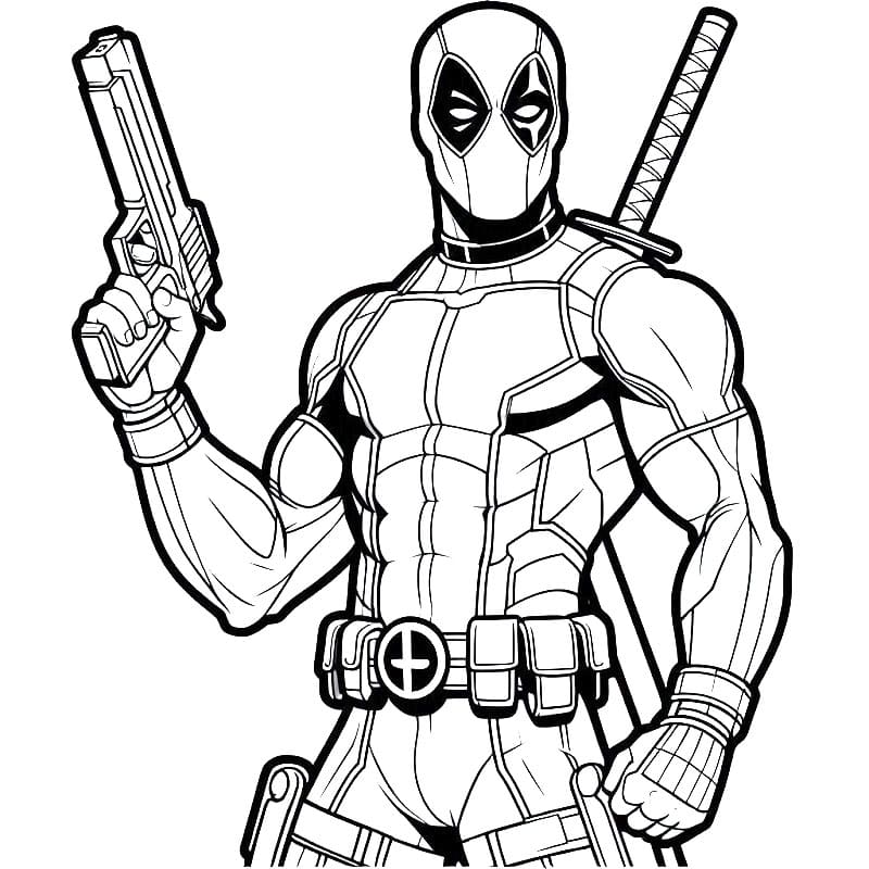 Deadpool a Costo Zero da colorare