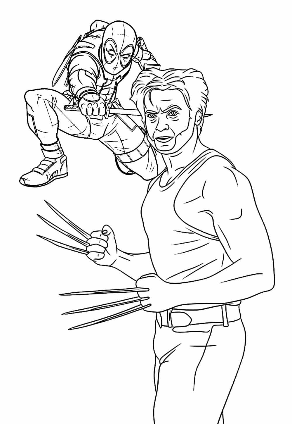 Deadpool per Bambini di 5 Anni da colorare